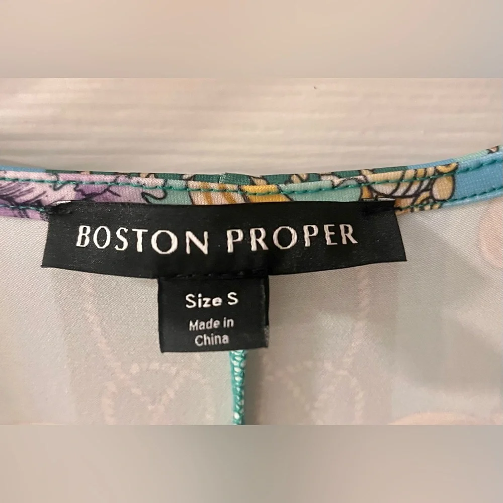 Boston Proper Floral Status Border Print Maxi Dress - Picture 9 of 9